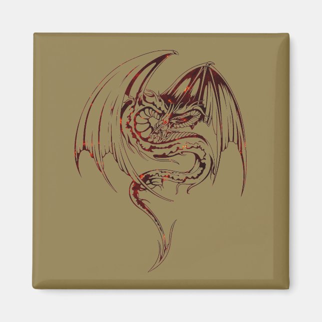 Aimant Wyvern Dragon Sont Des Créatures Mythiques Imagina (Devant)