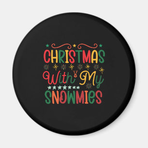 Aimant Xmas Gift Christmas With My Snowmies