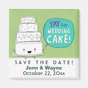 Aimant YAY pour Mariage Cake ! Sauvez la date avec humour