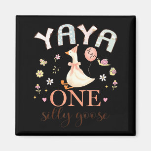 Aimant Yaya de la fille d'anniversaire d'un an de l'oie i
