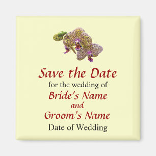 Aimant Yellow Spotted Orchid Save the Date