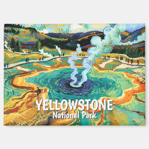 Aimant Yellowstone Grand Prismatic Spring Van Gogh Person