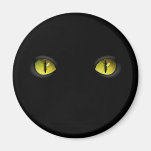 Aimant Yeux de chat noir brillant dans l'obscurité
