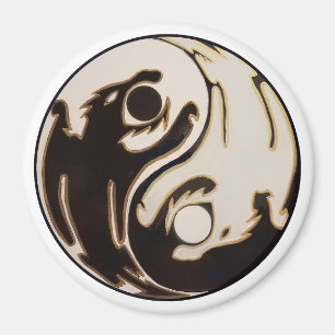 Aimant Yin yang Double Dragon