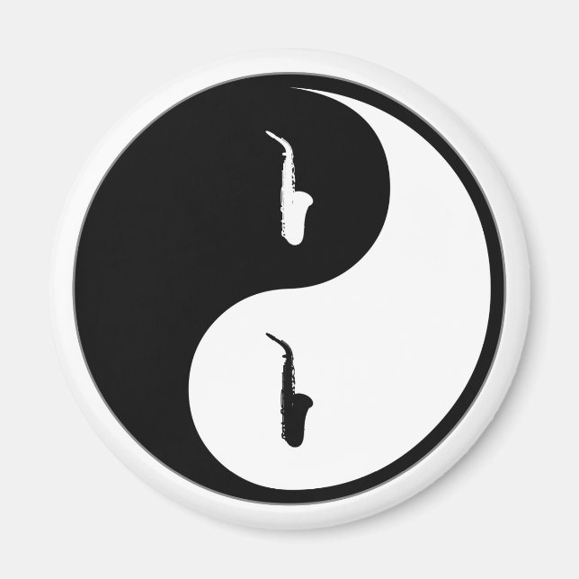 Aimant Yin Yang Saxophone (Devant)
