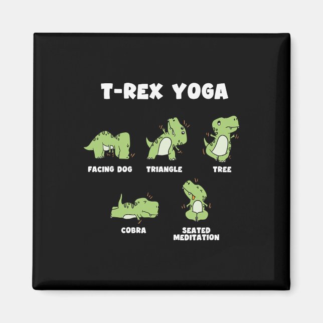 Aimant Yoga T-rex  (Devant)