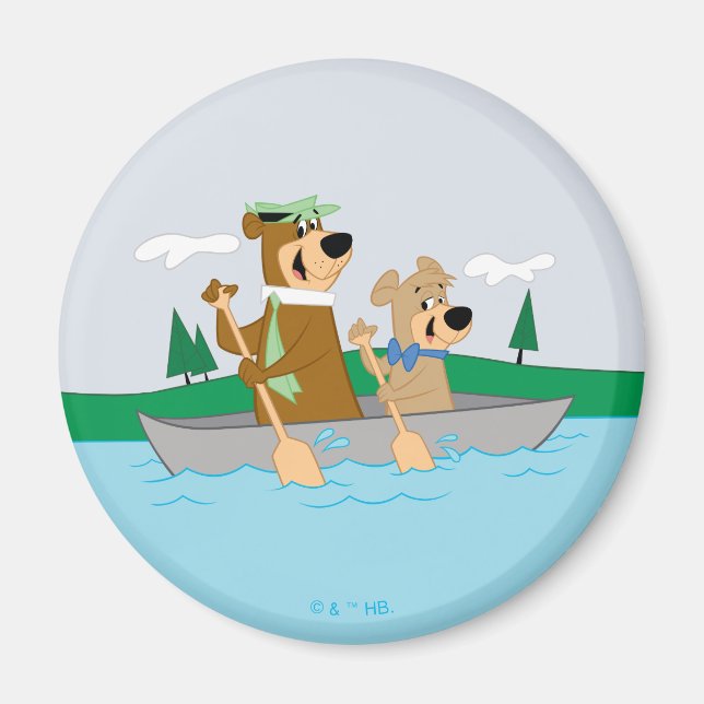 Aimant Yogi Bear et Boo Boo Fun Canoe Adventure (Devant)
