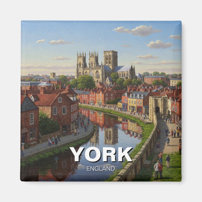 Aimant York Angleterre Travel (Devant)