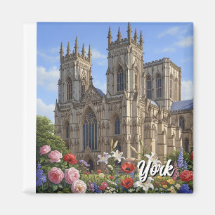 Aimant York Minster England Flowers