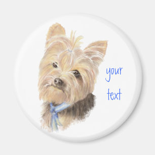 Aimant Yorkie mignon, Yorkshire Terrier, chien, animal