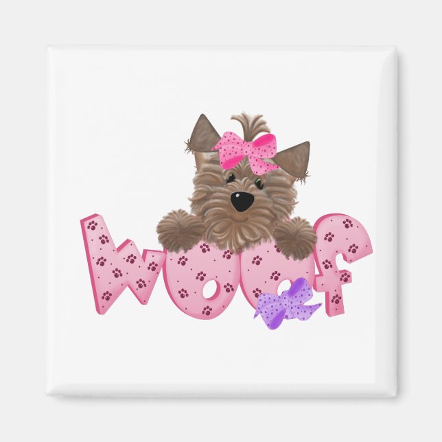 Aimant Yorkie Woof (Devant)