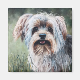 Aimant Yorkie Yorkshire Terrier en été