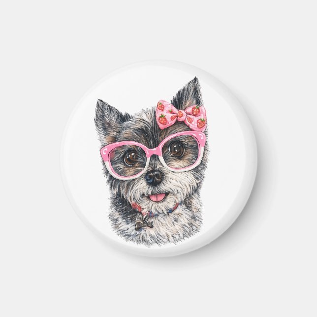 Aimant Yorkshire Terrier Gift for Dog Lovers (Devant)