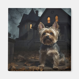 Aimant Yorkshire Terrier Halloween effrayant