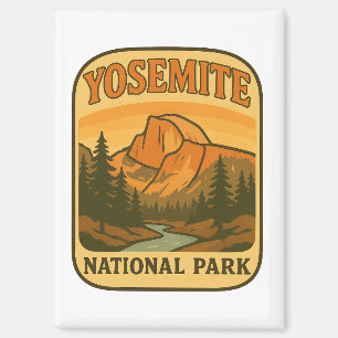 Aimant Yosemite National Park Vintage Rétro Half Dome