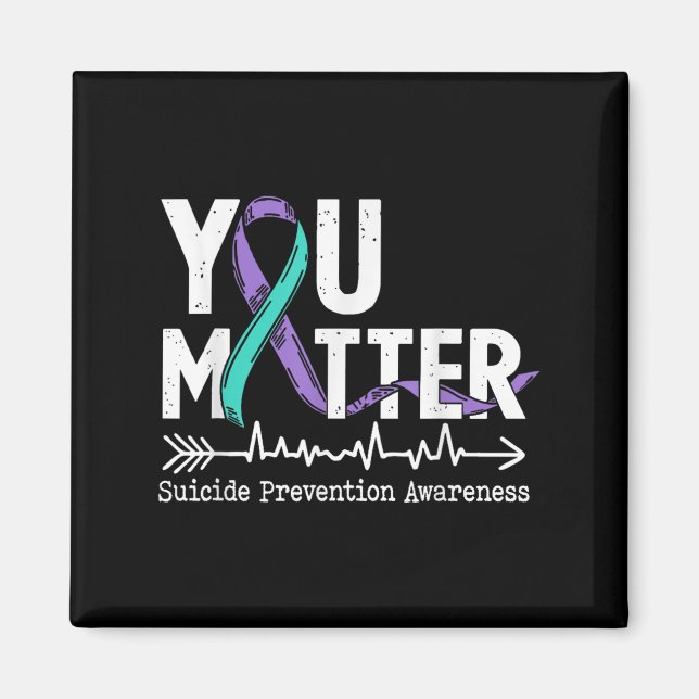 Aimant You Semicolon Suicide Prevention Awareness Week  (Devant)