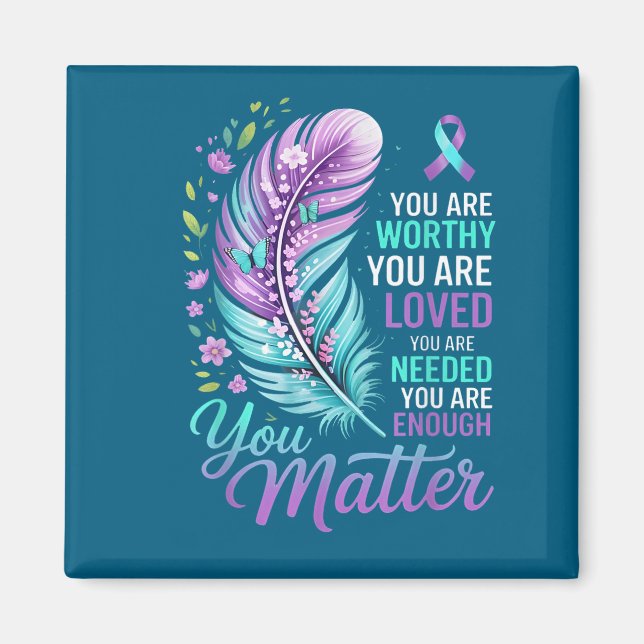 Aimant You Suicide Prevention Mental Health Awareness  (Devant)