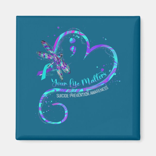 Aimant Your Life S Suicide Prevention Awareness Dragonfly (Devant)