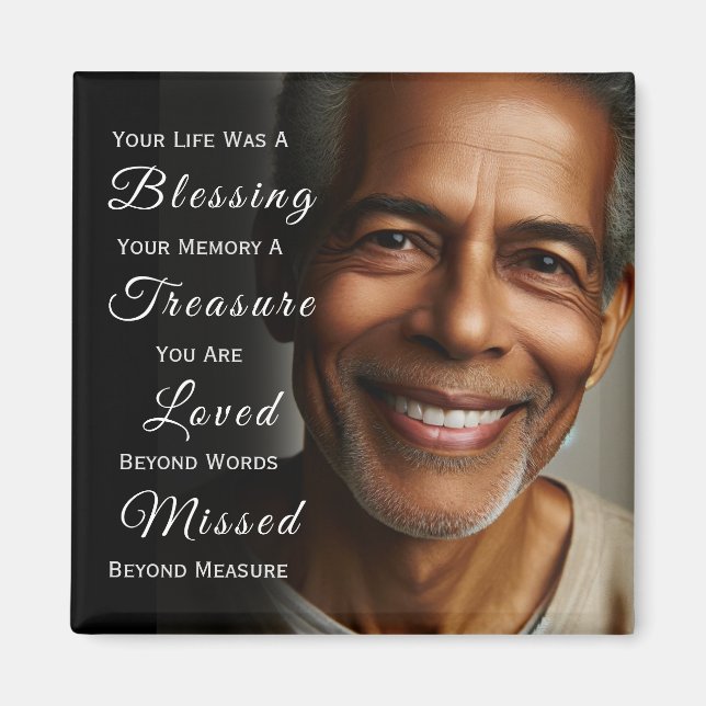 Aimant Your Life was a Blessing Photo Memorial (Devant)