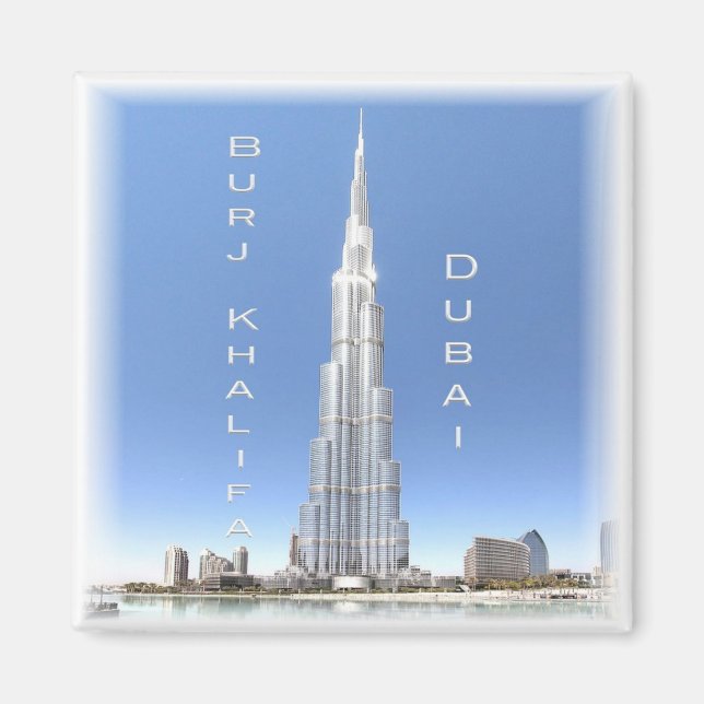 Aimant zAE008 DUBAI BURJ KHALIFA, EAU, Asie, Réfrigérateu (Devant)
