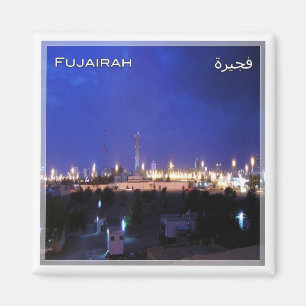 Aimant zAE036 FUJAIRAH vue la nuit, EAU, Asie, Réfrigérat