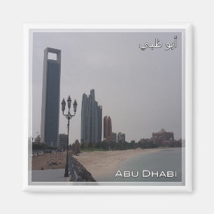 Aimant zAE059 ABU DHABI plage, Moyen-Orient, Asie, Frigo