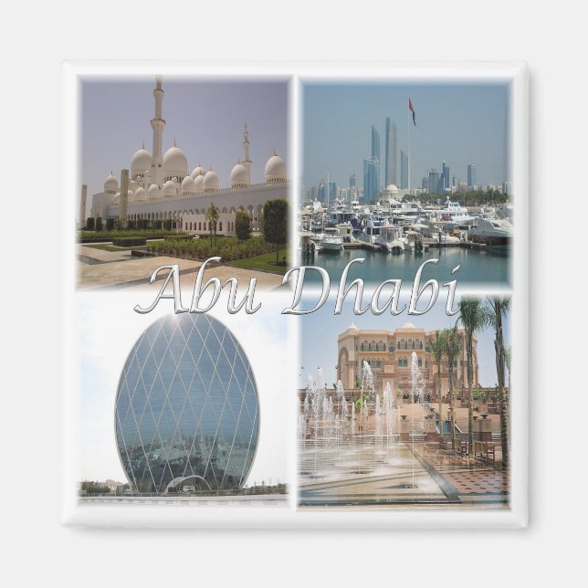 Aimant zAE062 ABU DHABI, Émirats arabes unis, réfrigérate (Devant)