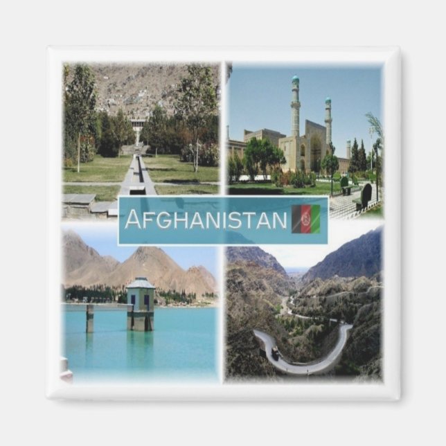 Aimant zAF006 MOSQUÉE À HERAT, Lac Qargha, Afghanistan, (Devant)