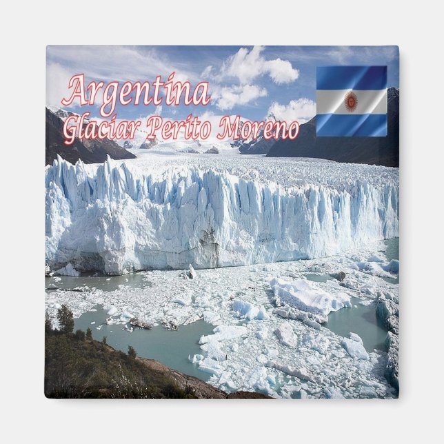 Aimant zAR015 PERITO MORENO GLACIER, Père Noël Cruz, Frig (Devant)