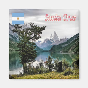 Aimant zAR021 PÈRE NOËL CRUZ, Lac du désert, Argentine, R