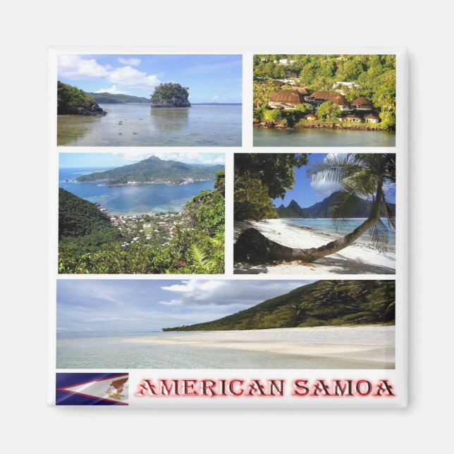 Aimant zAS003 AMERICAN SAMOA, Océanie, Réfrigérateur (Devant)