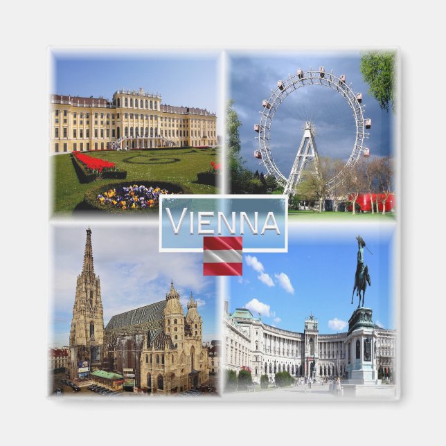 Aimant zAT003 VIENNA Schloss Schonbrunn Prater Funfair - (Devant)