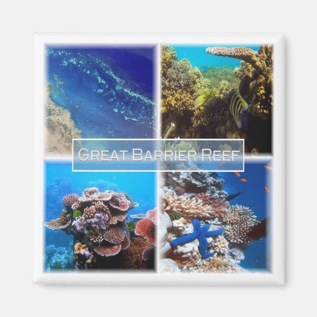 Aimant zAU011 THE GREAT BARRIER REEF, Australie, Fridge (Devant)