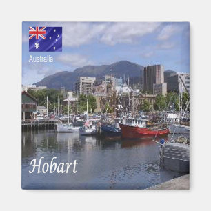 Aimant zAU096 HOBART, Port, Australie, Océanie, Frigo