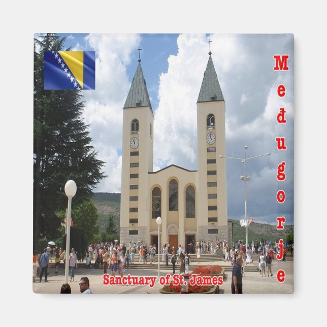 Aimant zBA006 SANCTUAIRE MEDJUGORJE Bosnie-Herzégovine (Devant)