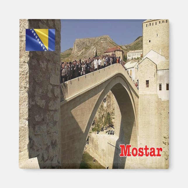 Aimant zBA007 MOSTAR Bosnie-Herzégovine, Fridge (Devant)