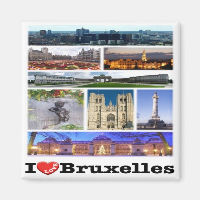 Aimant zBE013 BRUXELLES BRUXELLES Belgique, Frigo (Devant)