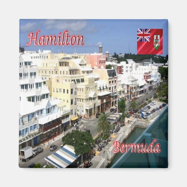 Aimant zBM004 HAMILTON, Front Street, Bermudes, Frigo (Devant)