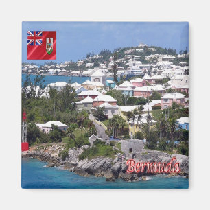 Aimant zBM006 BERMUDA, Panorama, Amérique, Réfrigérateur