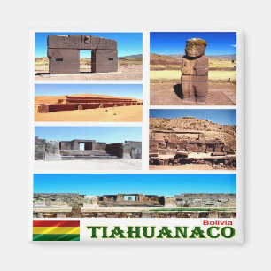 Aimant zBO004 TIAHUANACO, Mosaic, Boliva, Fridge