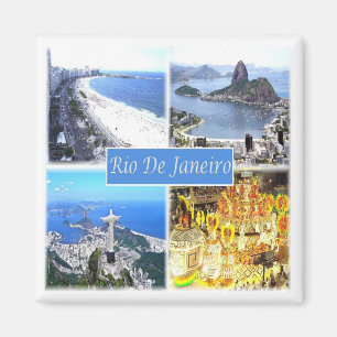 Aimant zBR006 RIO DE JANEIRO, Mosaïque, Brésil, Frigo