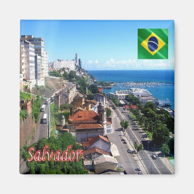 Aimant zBR020 SALVADOR, Brésil, Bahia, Réfrigérateur (Devant)