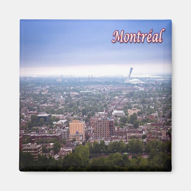 Aimant zCA025 MONTRÉAL, Panorana, Canada, réfrigérateur (Devant)