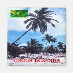 Aimant zCC007 COCOS ISLANDS AND KEELING, Palmiers, Frigo
