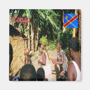 Aimant zCD007 CONGO, Afrique, réfrigérateur