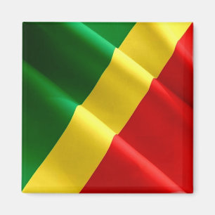 Aimant zCG002 RÉPUBLIQUE DU CONGO, DRAPEAU D'ÉMISSION, Ré