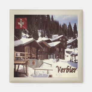 Aimant zCH034 VERBIER Cottages Suisse - Réfrigérateur