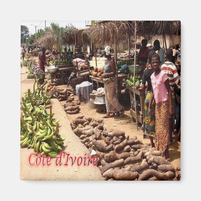 Aimant zCI007 IVORY COAST, marché traditionnel, Fridge (Devant)