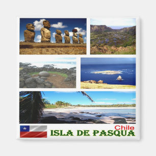 Aimant zCL005 ISLA DE PASQUA, Mosaïque, Chili, Réfrigérat