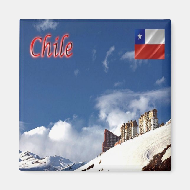 Aimant zCL016 CHILI, Valle Nevado, Amérique, Frigo (Devant)